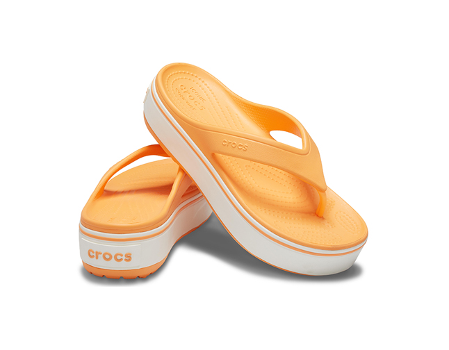 Crocs Crocband Platform Flip Cantaloupe White - Image 4
