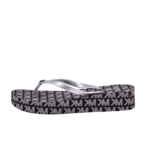 Michael Kors Lilo Wedge Flip Flop Women Black/Silver