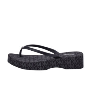 Michael Kors Lilo Wedge Flip Flop Women Black/Black