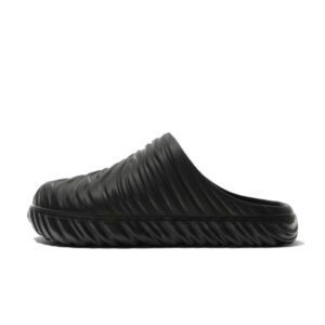 Zara Textured Chunky Clogs Black