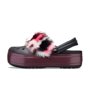 Crocs Crocband Platform So Luxe Clog Black Burgundy
